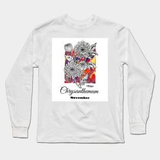 November birth flower - chrysanthemum Long Sleeve T-Shirt